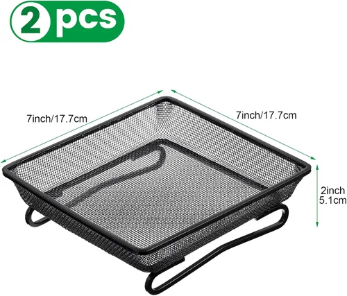 Vista 8 de 2 piezas de bandeja para comedero de pájaros de barandilla de cubierta para balcón 17,8 x 17,8 x 5,1 cm Plataforma compacta para semillas de pájaros