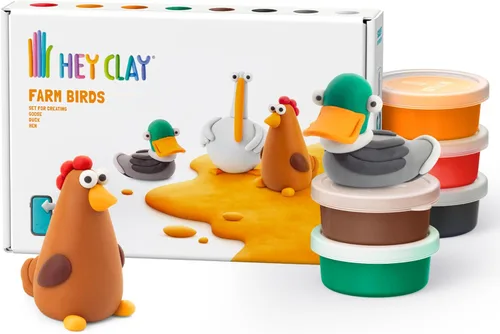 Vista 15 de HEY CLAY Colorido modelado de arcilla seca al aire para niños 6 latas con divertidas instrucciones interactivas aplicación - Actividades para niños