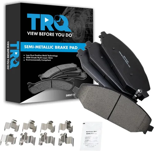 Vista 106 de TRQ Pastillas de freno delanteras semi metálicas compatibles con Ford Expedition 2018-2021 F-150 2018-2020 Lincoln Navigator 2018-2022