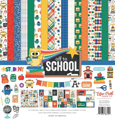 Vista 2 de Kit de colección Echo Park de 12 x 12 pulgadas - Primer día de clases