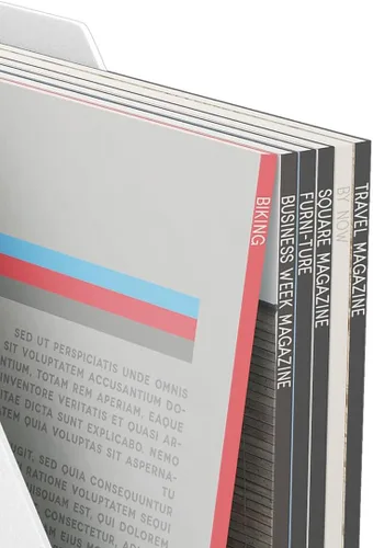 Vista 7 de TRU RED Archivo de plástico para revistas, color blanco – Organizador vertical de escritorio para revistas, carpetas y documentos de oficina