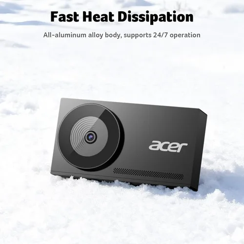 Vista 8 de Acer Cámara web 4K para PC/Mac con esculpido Unibody totalmente metálico, sensor Sony de 1/2 pulgada, PDAF, 2 micrófonos de reducción de ruido