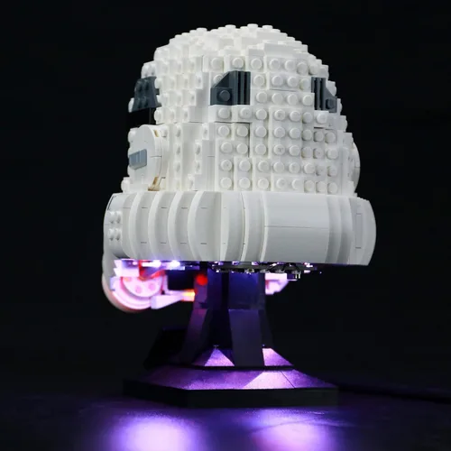 Vista 3 de BRIKSMAX - Kit de iluminación LED para casco Stormtrooper, compatible con el modelo de bloques de construcción Lego 75276, no incluye el juego