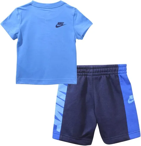 Vista 2 de Nike Conjunto deportivo de camiseta y pantalones cortos Amplify para niño (bebéniños pequeños) azul marino medianoche 7 niño pequeño, Marina
