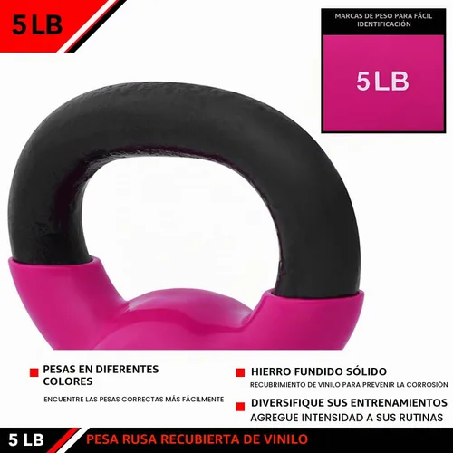 Vista 4 de JFIT Kettlebell Weights Vinyl Coated Iron