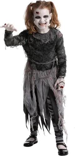 Vista 3 de Spooktacular Creations Disfraz de niña zombi vendaje para fiesta de disfraces de Halloween juegos de rol fiestas temáticas