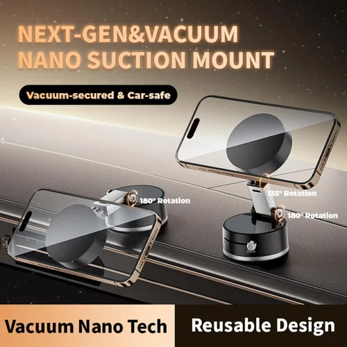 Vista 4 de Mayten Soporte magnético para teléfono, soporte de teléfono con aspiradora+diseño de gel TPU para todas las superficies, soporte de coche con fuerte