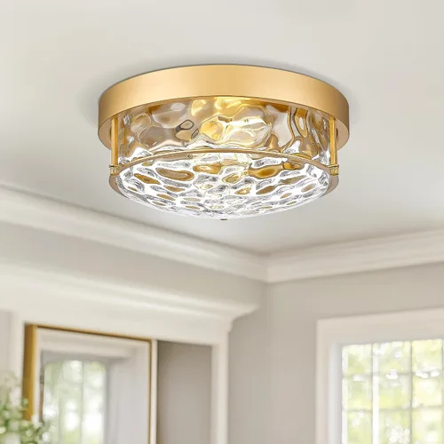 Vista 20 de 4822-BN - Lámpara de techo cerca de techo, de níquel con 2 luces para lavandería, cocina, dormitorio, baño, 4822-BN Clase esmerilada y níquel