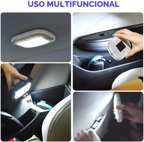 Vista 5 de Ohleats Luces de Techo del Interior del Automóvil, Lámpara de Cúpula Inalámbrica Magnética Recargable USB, Luz LED de Lectura de Mapas