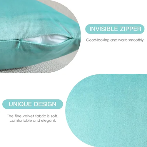 Vista 7 de OTOSTAR - Fundas de almohada decorativas de 16 x 16 pulgadas, fundas de cojín de terciopelo suave, fundas cuadradas para sofá, cama, sofá del hogar
