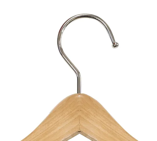 Vista 3 de NAHANCO MINI612 - Mini perchas de madera de 6 pulgadas para ropa de muñecas, ropa o accesorios para mascotas, acabado natural (paquete de 12)