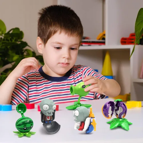 Vista 6 de Maikerry PVZ - Juego de figuras de acción – Juguetes ensamblados, juego de regalo, para fanáticos, fiestas, cumpleaños, juguetes para niños y niñas