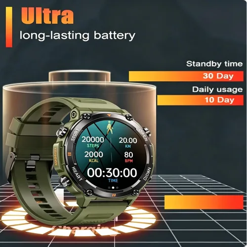 Vista 5 de Diyeeni K56 pro - Relojes inteligentes para exteriores para hombres, reloj de fitness HD de 1.39 pulgadas, monitor de sueño de frecuencia cardíaca