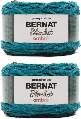 Vista 39 de Bernat Manta de bebé con diseño de rayas sobre las nubes, paquete de 2 unidades de 10.5 onzas, poliéster, 6 súper voluminosas, 220 yardas
