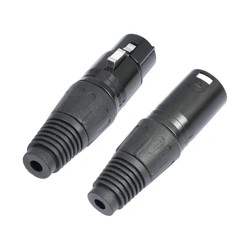 Vista 3 de Paquete de 10 conectores XLR, 5 pares XLR de 3 pines macho/hembra, conector de cable de micrófono de audio, conector de audio, 3 pines XLR, extremos