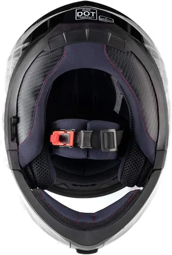 Vista 7 de Casco de motocicleta modular para adultos DOT con anteojos de sol retráctiles de cara completa abatibles Typhoon TH158