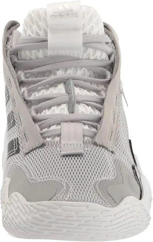 Vista 2 de adidas Exhibit B Mid Tenis de baloncesto para mujer, Core WhiteGold MetallicCloud White