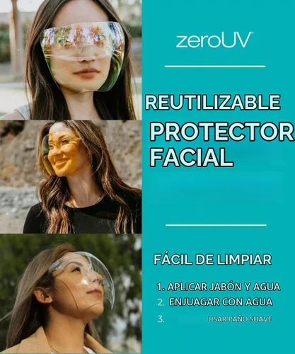 Vista 5 de zeroUV - Lentes de protección para la cara con visera de cobertura completa/lentes de sol (antiniebla/filtro de luz azul)