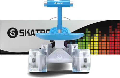 Vista 5 de Skatro - Monopatín modelo mini cruiser. Tablero de plástico de estilo retro de 22 x 6 pulgadas.Viene completo.