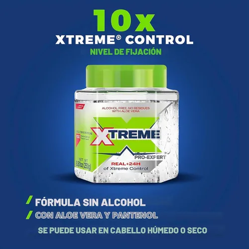 Vista 4 de Xtreme Pro-Expert - Gel transparente para el cabello, sin alcohol, control extremo las 24 horas con aloe vera, tarro de 8.81 onzas (paquete de 24)