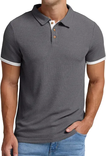 Vista 2 de Sailwind Polo casual de manga corta de punto gofre para hombre