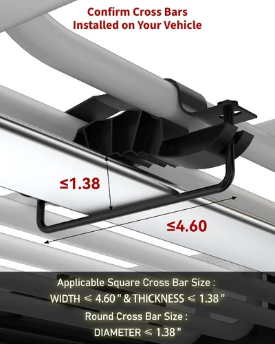 Vista 8 de DEXSO Cesta universal para portaequipajes de techo de 64 x 50 pulgadas, capacidad de 200 libras, con soporte de equipaje de extensión, resistente