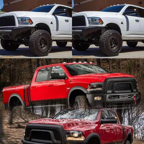 Vista 4 de Espejo lateral LED luces intermitentes para Dodge Ram 2010-2018 1500 2500 3500 Pickup ámbar Led espejo de remolque intermitente lámpara izquierda