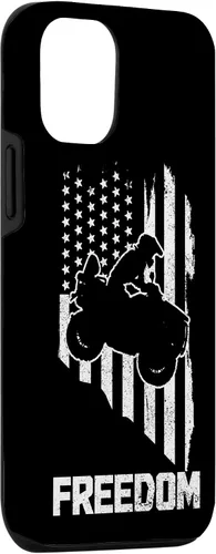 Vista 3 de Funda vintage para iPhone 14 ATV Freedom Patriotic Quad Bike 4 Wheeler con bandera de EE. UU