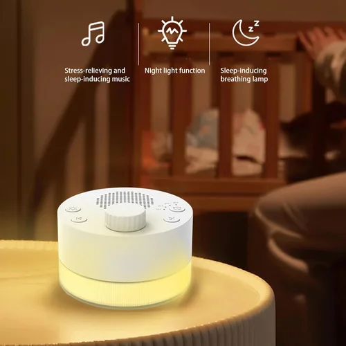 Vista 7 de Máquina inteligente de sonido para dormir con 24 pistas, luz cálida, 4 temporizadores de apagado automático, regalo de vacaciones para bebés