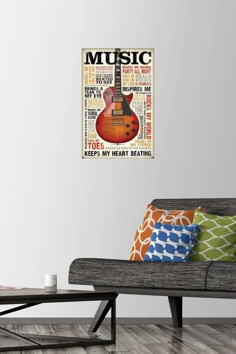 Vista 2 de Music Inspires Me - Póster de pared con pasadores