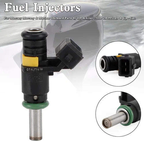 Vista 2 de 1 inyectores de combustible aptos para piezas fueraborda Mercury y Mariner, 75HP-90HP, 115HP, Up-Cat