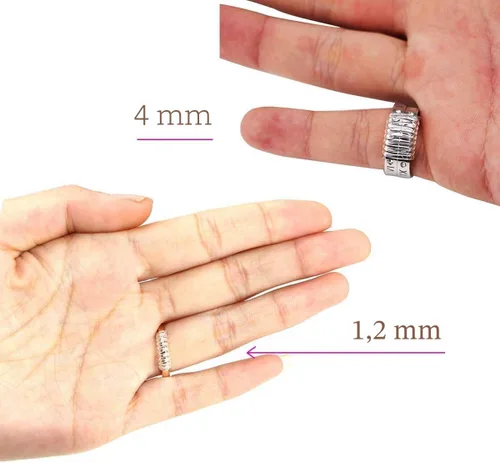 Vista 4 de Coopache Medidores de anillos para anillos sueltos Ajustador de tamaño de Transparente