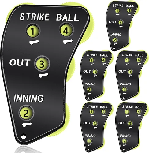 Vista 10 de Lenwen Engranaje indicador de clicker de árbitro de béisbol de 4 ruedas práctico para contador de béisbol para salidas de grabación y entradas