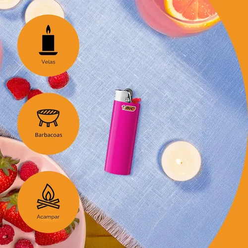Vista 2 de BIC Maxi encendedores de bolsillo, fiables y duraderos, varios colores, paquete de 12