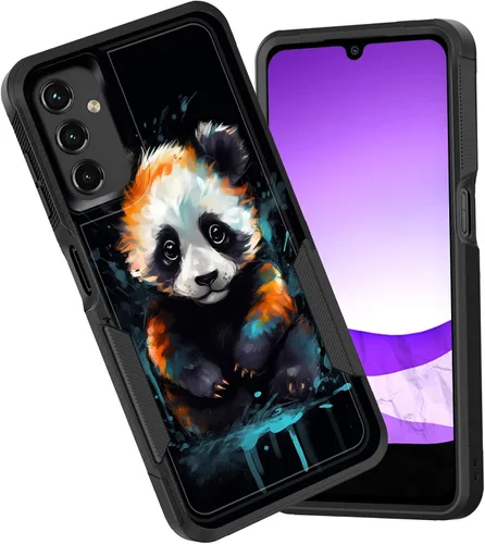Vista 121 de Funda para Galaxy A15 5G, doble capa híbrida resistente a prueba de golpes, policarbonato duro, silicona suave, TPU, funda protectora para Samsung