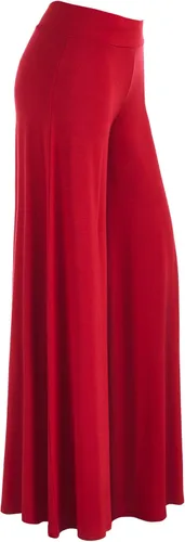 Vista 39 de Made By Johnny Pantalones palazzo elásticos de pierna ancha para mujer, lisos, casuales, cómodos