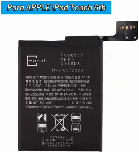 Vista 2 de Melphyreal - Batería de repuesto A1641 A1574 compatible con Apple iPod Touch 6 6ª generación 1043mAh 3.83V + herramientas