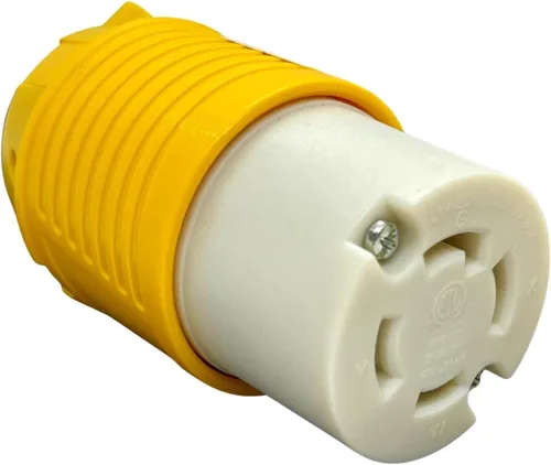Vista 12 de Conector de Generador Sintron 50 Amp NEMA SS2-50R, Conector Marino de Orilla de 4 Clavos de Hoja Recta para EE. UU./Canadá, Puesta a Tierra de 3