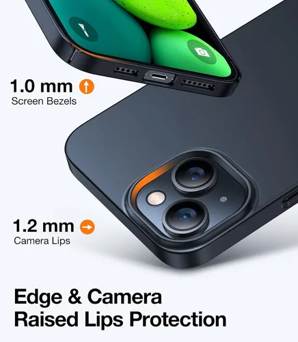 Vista 9 de TORRAS Funda Magnética de Ajuste Delgado para iPhone 13/iPhone 14, [Ultra Delgada][Compatible con MagSafe][Tacto de Terciopelo], Funda para iPhone