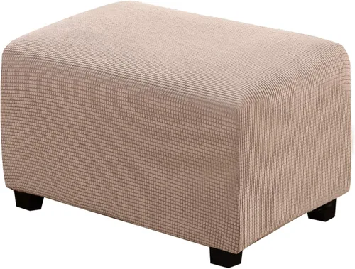 Vista 34 de H.VERSAILTEX Funda Deslizable para Otomana Rectangular Ajuste de Longitud 29"-34" Reposapiés Fundas Deslizables para Sofá Funda para Taburete