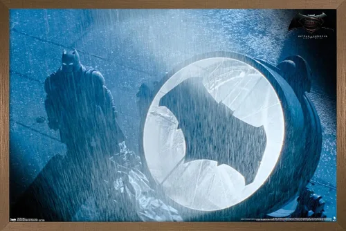 Vista 16 de Trends International Película DC Comics – Batman v Superman – Póster de pared de señal, 14.725 x 22.375 pulgadas, versión enmarcada de madera