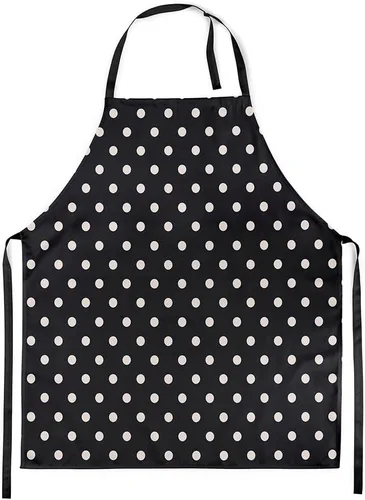 Vista 14 de jejeloiu Delantal de lunares rojos y blancos para mujeres y hombres, de 26 x 31 pulgadas, diseño retro de lunares