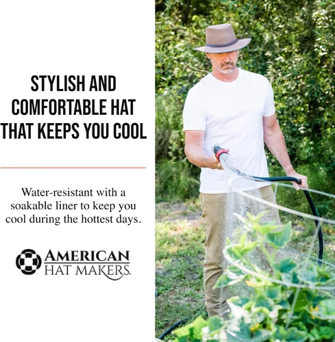 Vista 5 de American Hat Makers Soaker Hat Sombrero de malla para el sol para hombre y mujer