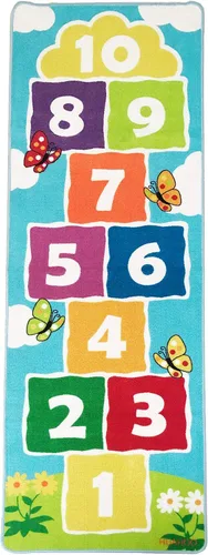 Vista 4 de Hopscotch - Alfombra infantil para aula, decoración de sala de juegos, antideslizante, para niños y niñas, el mejor regalo de ducha