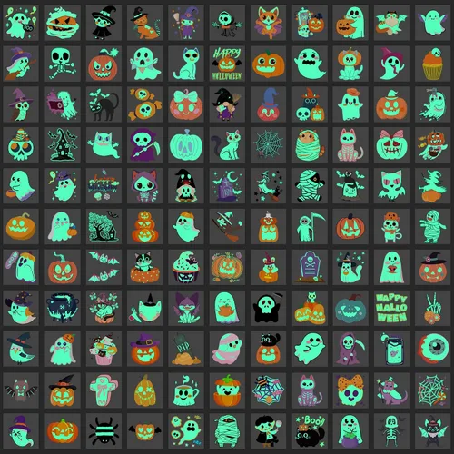 Vista 2 de 216 tatuajes de Halloween para niños, recuerdos de fiesta de Halloween, tatuajes temporales que brillan en la oscuridad para decoraciones de fiesta