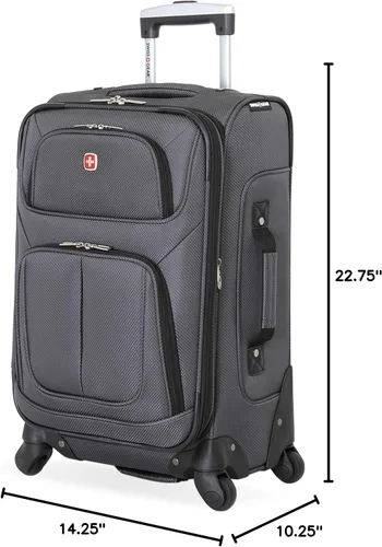 Vista 129 de SwissGear - Equipaje suave expandible Sion con ruedas, Negro