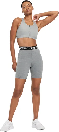 Vista 6 de Nike Swoosh - Brasier deportivo acolchado con cremallera frontal y soporte medio para mujer