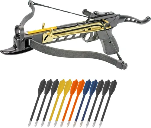 Vista 12 de Pistola de Ballesta Autoarmable de 80 LBS con Miras Ajustables, Pernos de Flecha de Aluminio y Característica de Seguridad Paquete de 24 flechas