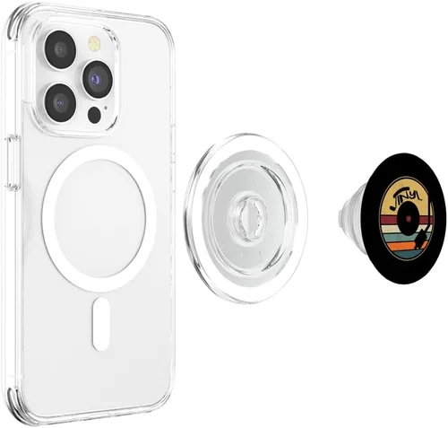 Vista 4 de Disco de vinilo retro LP de regalo - Vinilos vintage PopSockets MagSafe PopGrip para iPhone