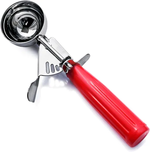 Vista 7 de Cuisinox Cuchara para helado, cuchara para servir y preparar, acero inoxidable de acción de primavera, color azul #16 (2 onzas)
